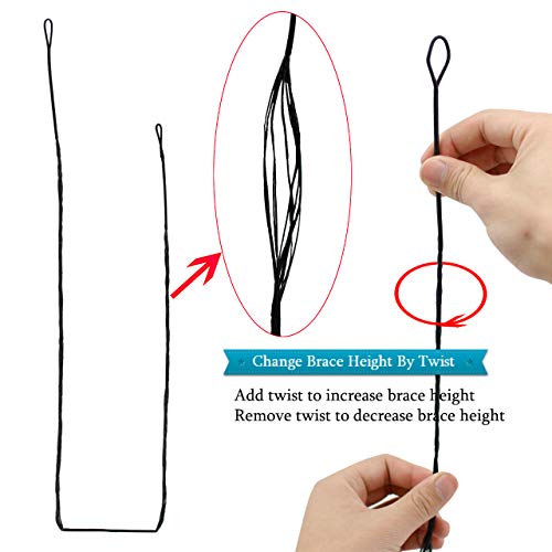 image for SinoArt Bow String Replacement for Recurve Bow and Long Bow 14&16 Stra