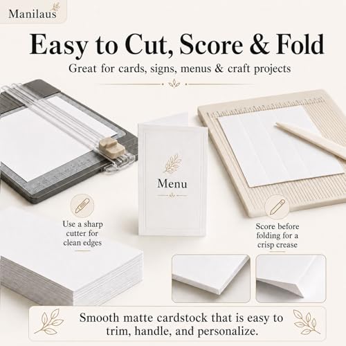 White Cardstock 8.5 x 11"Inch, 80lb Cardstock Paper, 30 Sheets Card Stock Paper 8.5 x 11 White, Heavy Thick Cardstocks Printer Papers for Invitations, Menus, Weddings, DIY Cards, Scrapbooking.