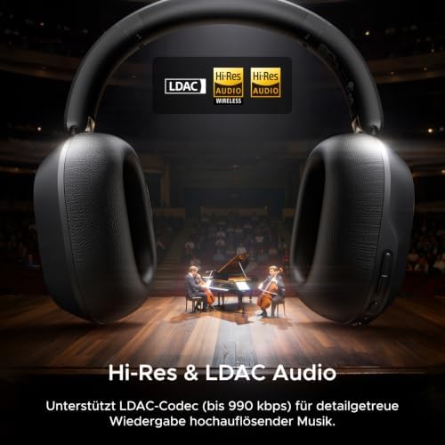 HiTune Max5s Bluetooth-Kopfhörer Over Ear mit -45 dB Hybrid-ANC