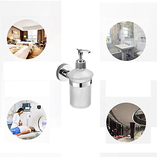 Bathroom Lavatory Soap Lotion Dispenser Pump Wall Mount with SUS304 Stainless Steel Holder
