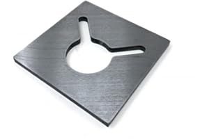 GENERIC OFFROAD ANONYMOUS Keyhole Double Banjo Eye Plate, Tie Down Hardware, Gray, 5.5 x 5.5 x 0.375 in, 3/8" Thick