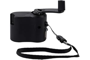 USB Hand Crank Charger Generator, 1 PC Manual Dynamo for Phone Charging, 5.5V 300–600mA Output, Portable Lightweight ABS Powe