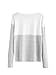 SweatyRocks Women's Color Block Long Sleeve High Low Casual Loose Blouse Shirt Tops White Grey S