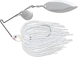 Terminator Super Stainless Spinnerbait-Colorado/Willow, Nickel/Nickel Blade (Bright White Shad, 1/4-Ounce)