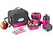 innacle Thermoware Lunch Box Bag Set for Adults and Kids, Pink, Stainless Steel and Plastic, Matching Cutlery Included