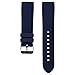Benchmark Basics Navy Blue/Navy Blue Stitching 22mm Quick Release Silicone Watch Band - Replacement Rubber Watch Straps for Men & Women - Compatible with Regular & Smart Watches