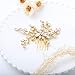 Olbye Wedding Hair Comb Crystal Bridal Hair Accessories Hair Comb for Wedding Head Piece (Gold)