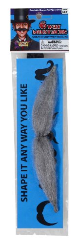 Six Way Gray Moustache