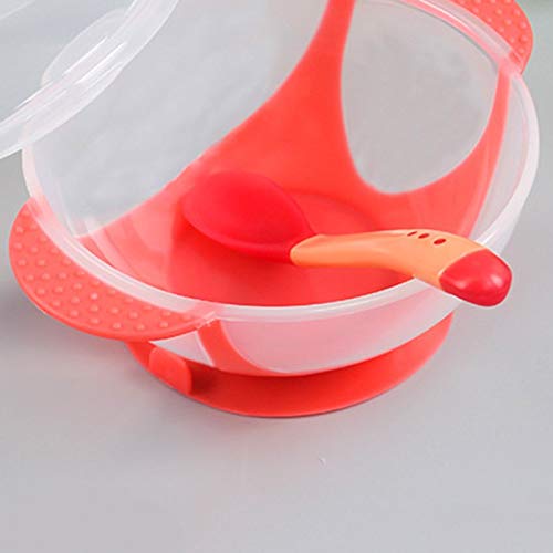 Tureens - Baby Bowl Cover Spoon Dinnerware Set Infant Cutlery Sets Resistance Temperature Sensing Feeding - Flatware K Infant Set Cutlery Set Sets Spoon Silverware Bag Enamel Cutlery Spoon Ki