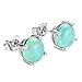 Bamos Milky Way Series Jewelry Colorful Stone Earrings Stud for Women and Girls (Green)