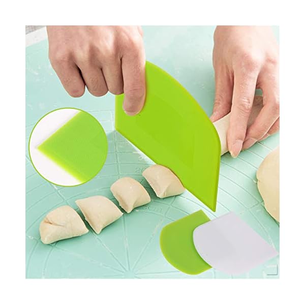 Arnech-2-Pcs-Dough-Scraper-Plastic-Pastry-Bread-Dough-Cutter-Scrapers-Smoother-Shape-Spatulas-for-Bread-Bakeware-for-Baking-GreenWhite Arnech 2 Pcs Dough Scraper Plastic Pastry Bread Dough Cutter Scrapers Smoother Shape Spatulas for Bread Bakeware for…
