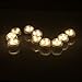 AGPtek 10PCS Warm White Submersible Round LED Candle High Brightness Tea Vase Battery Light Outdoor Garden Pond Pool Bath Disco Bar Spa Tub Decoration Wedding Xmas Floral Decoration Candles