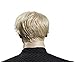Diy-Wig Fashion Men Short Straight Blonde Wigs Natural Synthetic Hair Full Head Wig 9.5 Inches