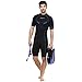 Phantom Aquatics Men's Marine Shorty Wetsuit, Black/Blue, X-Large