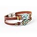 FAIRY COUPLE Vintage Leather Bracelet for Men, Women, Teens, Boys and Girls Beaded Alloy Wristband Bracelets Handmade (L10)
