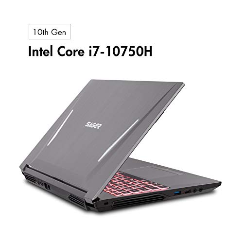 Sager NP6858EQ 15.6-Inch Thin Bezel FHD 144Hz Gaming Laptop, Intel i7-10750H, GTX 1650Ti 4GB, 32GB RAM, 1TB NVMe SSD, Windows 10