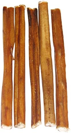 6 Inch Beef Bully Sticks for Medium Sized Dogs Hand-Inspected &amp; USDA/FDA Approved 100% Natural Free Range Bully Pizzles by Divine K9 - 10 Pack