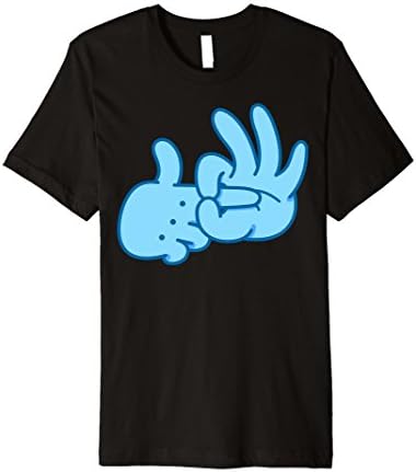 Mens Shooties Finger Bang Blue Shirt XL Black