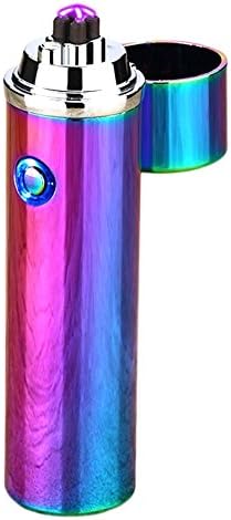 GATOOZ USB Lighter, Hoping Fire Windproof Double USB Rechargerable Electronic Lighter Windproof Flameless Lighter, Rainbow