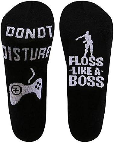 Floss Like A Boss Casual Socks Crew Socks Novelty Men's Women's Cotton Socks for Fortnite Dance Gamer