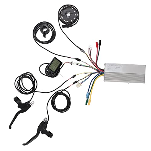 SUNGOOYUE Kit de Controlador de Motor de Bicicleta Eléctrica de 20 Pulgadas, Kit de Rueda de Motor de Tracción Trasera de 48V 1500W con Controlador 35A LCD S866 Meter