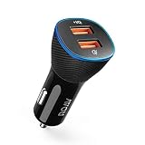 Roav by Anker 30W Car Charger with Quick Charge 3.0, SmartCharge Spectrum with Car Locator, Dedicated App, Car-Battery Monitor, Quick Charge 3.0 and PowerIQ USB Ports and 16000 Color Led Light