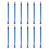 12 Pack - 1ml Plastic Syringe with Measurement, No Needle Suitable for Refilling