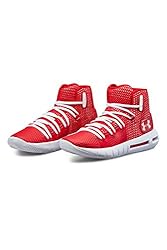 Under Armour Men's Drive Basketball Shoe, Red (600)/White, 12 on