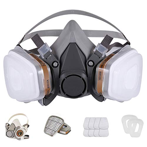 Reusable Face Cover Set for Painting,Gas, Dust, Machine Polishing, Organic Vapors with Filter