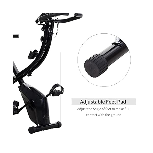 HOMCOM-2-in-1-Foldable-Magnetic-Resistance-Exercise-Bike-Stationary-Upright-Magnetic-Recumbent-Cycling-with-Arm-Resistance-Bands HOMCOM 2-in-1 Foldable Exercise Bike Recumbent Stationary Bike 8-Level Adjustable Magnetic Resistance with Pulse Sensor…