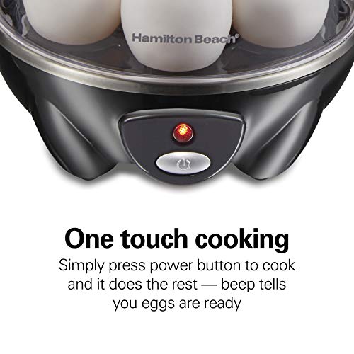 Hamilton Beach 3in1 Electric Egg Cooker for Hard Boiled Eggs, Poacher, Omelet Maker
