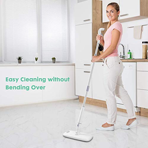 Homitt Upgraded Spray Mop for Hardwood Floor Cleaning, 360 Degree Rotation Dry and Wet Mop with 350 ml Water Tank for Cleaning Floor and Tile, 3 Washable and Reusable Microfiber Floor Mop Pads