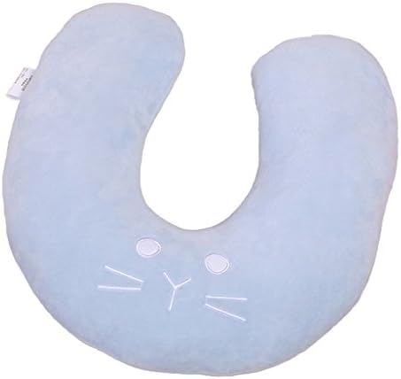 U-Shape Memory Foam Travel Pillow,Cute cartoon pp cotton, Creative new cat pillow ,Office neck pillow. (Blue)