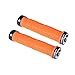 FIFTY-FIFTY Double Lock-On Mountain Bike Grips, Bicycle Handlebar Locking Grips, Non-Slip MTB Handle (Orange)