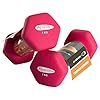 ACTIVE FOREVER Hanteln 2 × 1 kg, 2er-Set, Sechskant-Hanteln, Paar, Neopren, wasserdicht, rutschfest, Hanteln Set (Rosa)