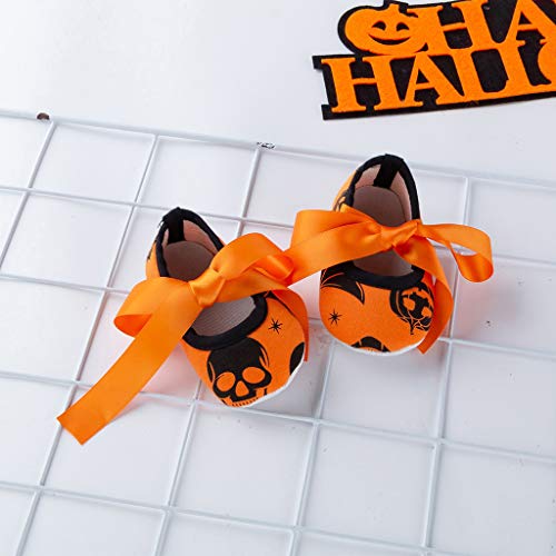 Beyonds Halloween Pumpkin Romper Dress Hairband Shoes Stocking Set, Cosplay Costumes for Toddler Kid Baby Boy Girl, Halloween Decor Party Decorations Costume Clothes - Thumbnail 5