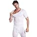 HÖTER Mens Slim and Tight Super Soft Compression & Slimming Shaper V-Neck Compression Shirt