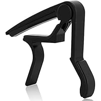 Stanz (TM) Single-handed Guitar Trigger Capo Quick Change (Black)