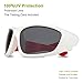 RIVBOS RBK003 Rubber Flexible Kids Polarized Sunglasses Age 3-10 (White)