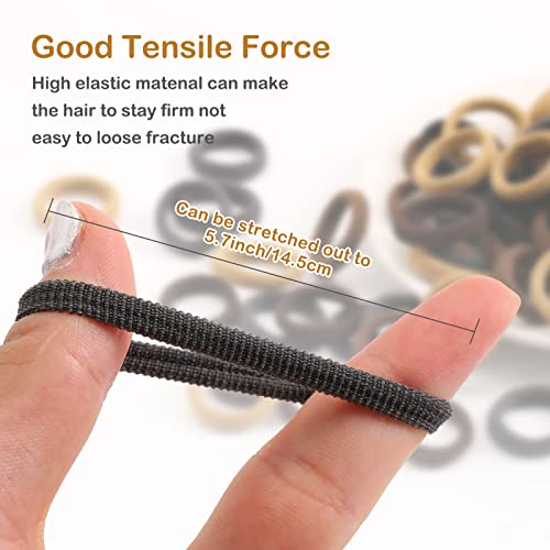 200Pcs Baby Hair Ties, Elastic Toddler Hair Ties, Multicolor Small Seamless Rubber Hair Bands Ponytail Holders for Infants Girls and Kids