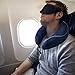 ONSON Travel Pillow - 100%Pure Memory Foam Neck Pillow - U-Shaped Airplane Car Flight Pillow,Breathable and Comfortable 360-Degree Head Support,Ultra Plush Velour Cover(with Eye Mask and Two Earplugs）