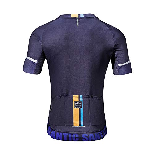 Santic Cycling Jerseys for Mens Cycling Jersey Short Sleeves Cycling Tops Bike Jersey Stretchable with Pockets - Image 3