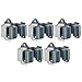 NUOLUX Mop and Broom Holder Wall Mounted Garden Storage Rack 5pcs (Grey)