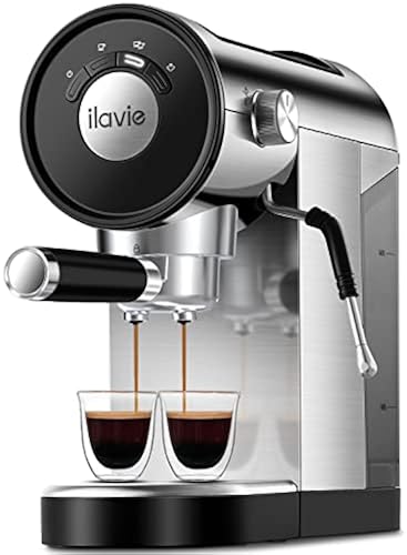 ILAVIE Espresso Coffee Machine with Steamer, 20 Bar Espresso Maker - Main Image
