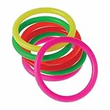 US Toy Neon Mini Carnival Game Rings Toys (12 Pack), Assorted Colors
