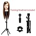 WAM Direct Mini Mannequin Head Holder Tripod Stand,Adjustable Training Doll Head Stand Mannequin Manikin Head Tripod Wig Stand(black)