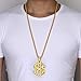 NYUK Gold Chain for Men with Dollar Sign Pendant Necklace (Style B 30'' length)