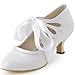 ELEGANTPARK Lace Wedding Shoes Closed Toe Bridal Shoes Women Mary Jane Low Heels Pumps Wedding Dress Shoes