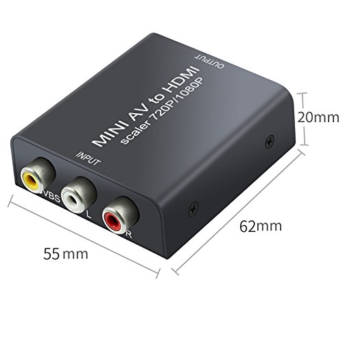 LiNKFOR AV to HDMI 1080P RCA to HDMI Mini RCA Composite CVBS AV to HDMI Video Audio Converter Adapter support PAL/NTSC With USB Cable For TV PC Laptop Xbox PS4 PS3 TV STB VHS VCR Camera DVD Projector