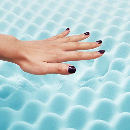 Milemont 3 inch Egg Crate Mattress Topper Queen SizeGel Swirl Memory